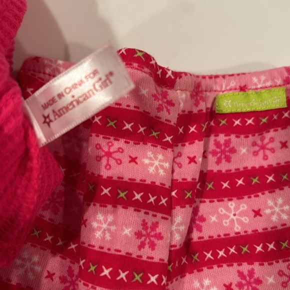 American Girl doll Pink Snowflake  Fair Isle❄️ Holiday Pajamas - Picture 4 of 4